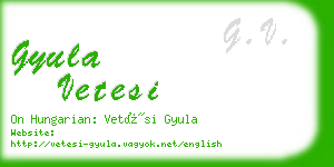 gyula vetesi business card